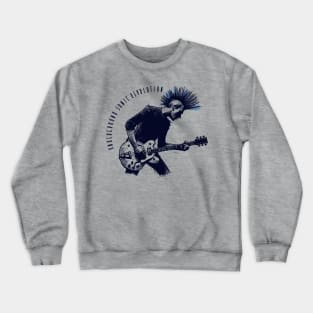 Punk Rock Guitar Player Graphic Tee | Mohawk Guitarist | Underground Sonic Revolution Crewneck Sweatshirt